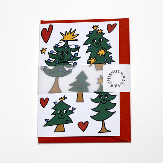 A7 Mini Card - Christmas Trees
