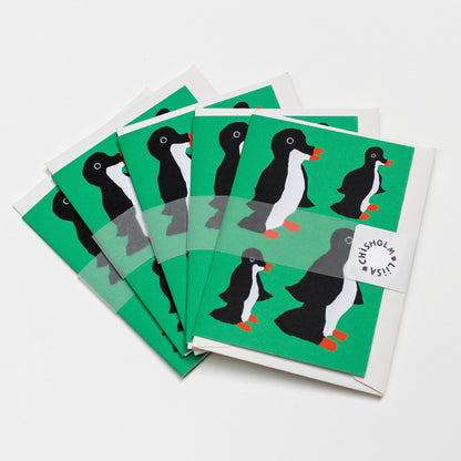 A7 Mini Card - Penguin Family