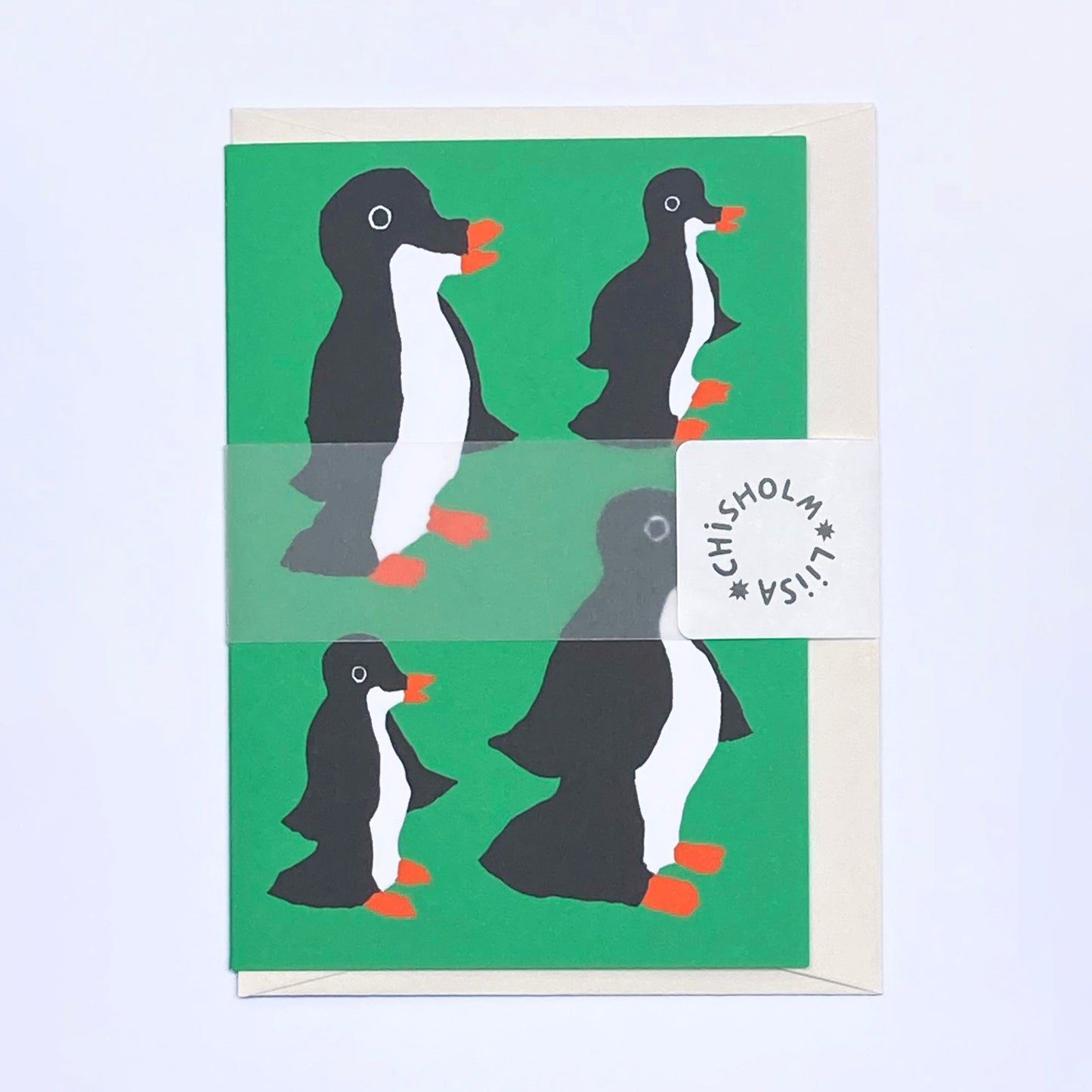 A7 Mini Card - Penguin Family