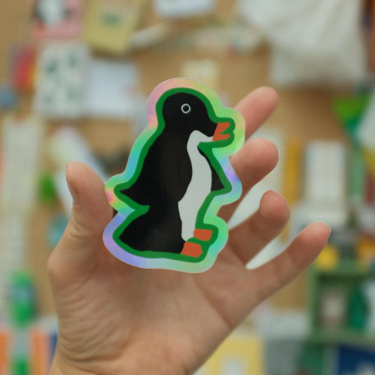 Vinyl Sticker - Holographic Penguin