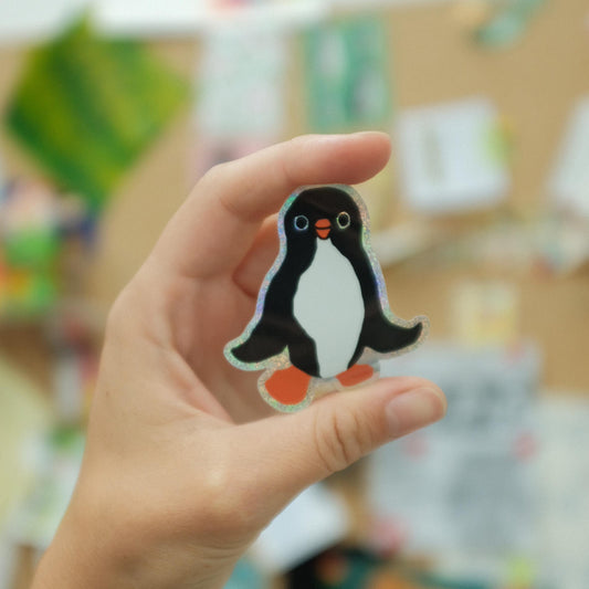 Vinyl Sticker - Glitter Mini Penguin