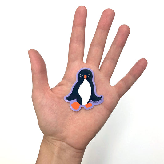 Vinyl Sticker - Purple Mini Penguin